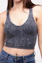 Load image into Gallery viewer, Zenana Washed Ribbed Cropped Tank Top
