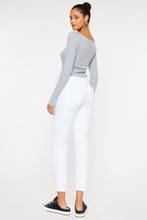 Load image into Gallery viewer, Kancan Mid Rise White Denim Skinny Jeans
