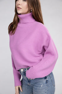 Zenana Dolman Sleeve Turtleneck Sweater