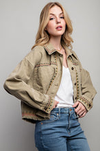 Load image into Gallery viewer, Sweet Generis Embroidered Washed Cotton Jacket
