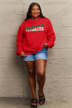 Load image into Gallery viewer, Simply Love SANTA&#39;S FAVORITE Graphic Sweatshirt
