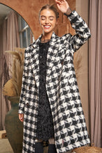 Load image into Gallery viewer, Davi &amp; Dani Textured Buttoned Textured Checkered Tweed Knit Coat
