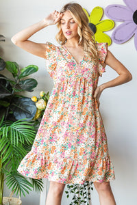 Heimish Floral Butterfly Sleeve Dress