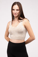 Carregar imagem no visualizador da galeria, Zenana Washed Ribbed Cropped Tank Top
