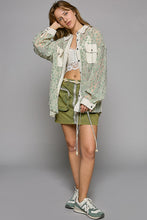 Load image into Gallery viewer, POL Floral Fabric Contrast Button Down Oversized Shirt
