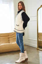 Load image into Gallery viewer, Solid V-Neck Sleeveless Pocket Detail Sweater
