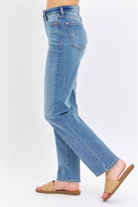 Judy Blue High Waisted Blue Denim Straight Leg Jeans