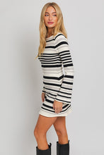 Carregar imagem no visualizador da galeria, Le Lis Striped Knit Mini Sweater Dress
