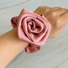 Cargar imagen en el visor de la galería, Ellison and Young Satin Rose Scrunchie
