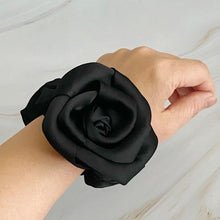 Cargar imagen en el visor de la galería, Ellison and Young Satin Rose Scrunchie
