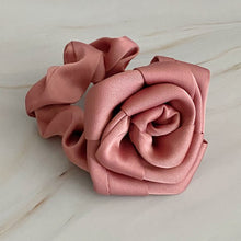 Cargar imagen en el visor de la galería, Ellison and Young Satin Rose Scrunchie
