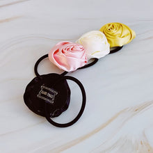 Ladda upp bild till gallerivisning, Hand Picked Satin Rose Hair Tie Set of 4
