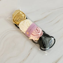 Ladda upp bild till gallerivisning, Hand Picked Satin Rose Hair Tie Set of 4
