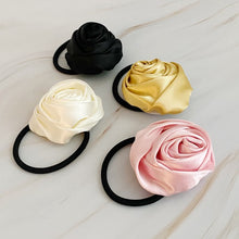 Ladda upp bild till gallerivisning, Hand Picked Satin Rose Hair Tie Set of 4
