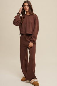 Listicle Athleisure Two Piece Soft Knit Lounge Set