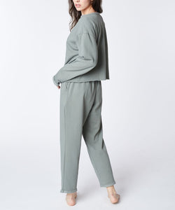 Fabina Solid Color Recycled Cotton French Terry Loungewear Set