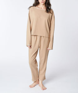 Fabina Solid Color Recycled Cotton French Terry Loungewear Set