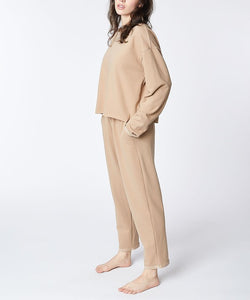 Fabina Solid Color Recycled Cotton French Terry Loungewear Set