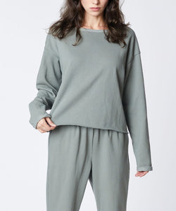 Fabina Solid Color Recycled Cotton French Terry Loungewear Set