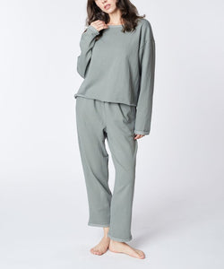 Fabina Solid Color Recycled Cotton French Terry Loungewear Set