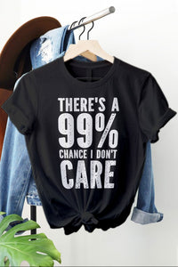 Rebel Stitch Don't Care Funny Quote Graphic Tee