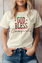 Load image into Gallery viewer, Rebel Stitch GOD Bless Cowgirls Western Graphic Tee
