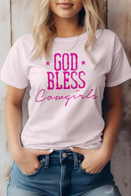 Load image into Gallery viewer, Rebel Stitch GOD Bless Cowgirls Western Graphic Tee
