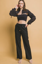 Carregar imagem no visualizador da galeria, Linen Drawstring Waist Long Pants with Pockets
