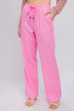 Carregar imagem no visualizador da galeria, Linen Drawstring Waist Long Pants with Pockets
