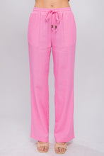 Carregar imagem no visualizador da galeria, Linen Drawstring Waist Long Pants with Pockets
