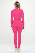 Carica l&#39;immagine nel visualizzatore di Gallery, Otos Active 2 Piece Ribbed Seamless Long Sleeve Zip Jacket &amp; Leggings Set

