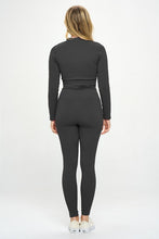 Carica l&#39;immagine nel visualizzatore di Gallery, Otos Active 2 Piece Ribbed Seamless Long Sleeve Zip Jacket &amp; Leggings Set
