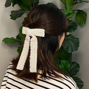 Ellison and Young Luxe Beaded Pretty Bow Hair Clip