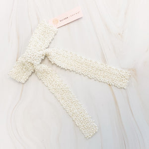 Ellison and Young Luxe Beaded Pretty Bow Hair Clip