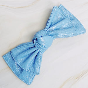 Ellison and Young Patent Double Bow Hair Clip