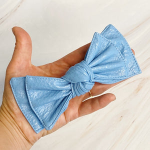 Ellison and Young Patent Double Bow Hair Clip