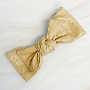 Ellison and Young Patent Double Bow Hair Clip