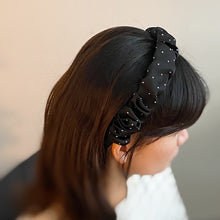 Carregar imagem no visualizador da galeria, Scrunched Satin Jewel Dotted Headband
