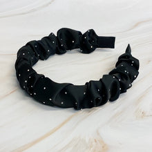 Carregar imagem no visualizador da galeria, Scrunched Satin Jewel Dotted Headband
