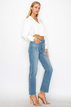 Load image into Gallery viewer, Artemis Vintage Tummy Control Blue Denim Straight Leg Jeans

