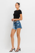 Cargar imagen en el visor de la galería, Vervet by Flying Monkey Super High Waisted Two Tone Blue Denim Jean Shorts
