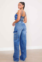 Load image into Gallery viewer, Pearl High-Rise Wide Leg Cargo Jeans
