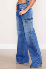 Carregar imagem no visualizador da galeria, Pearl High-Rise Wide Leg Cargo Jeans
