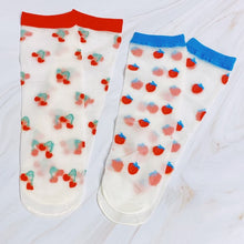 Carregar imagem no visualizador da galeria, Sweet And Fruity Sheer Socks Set Of 2 Pairs
