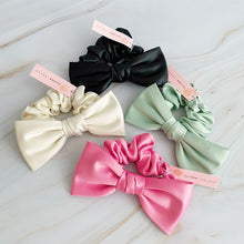 Ladda upp bild till gallerivisning, Ellison and Young Satin Bow Tie Hair Scrunchie
