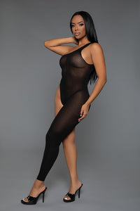 Be Wicked Asymmetrical One Shoulder & Leg Bodystocking