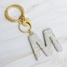 Ladda upp bild till gallerivisning, It Girl Glam Initial Key Chain - Crystal Clear
