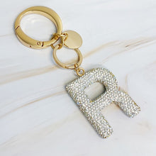 Ladda upp bild till gallerivisning, It Girl Glam Initial Key Chain - Crystal Clear
