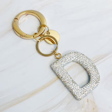 Ladda upp bild till gallerivisning, It Girl Glam Initial Key Chain - Crystal Clear
