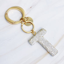 Ladda upp bild till gallerivisning, It Girl Glam Initial Key Chain - Crystal Clear
